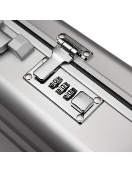 Invicta Maletín de Coleccionista de Aluminio Nuevo 18 Slots con Cerradura - Plata