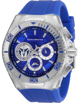 TechnoMarine Cruise TM-118121 Relógio Masculino - Movimento Quartz - Aço Inoxidável com Mostrador Azul - 46 mm