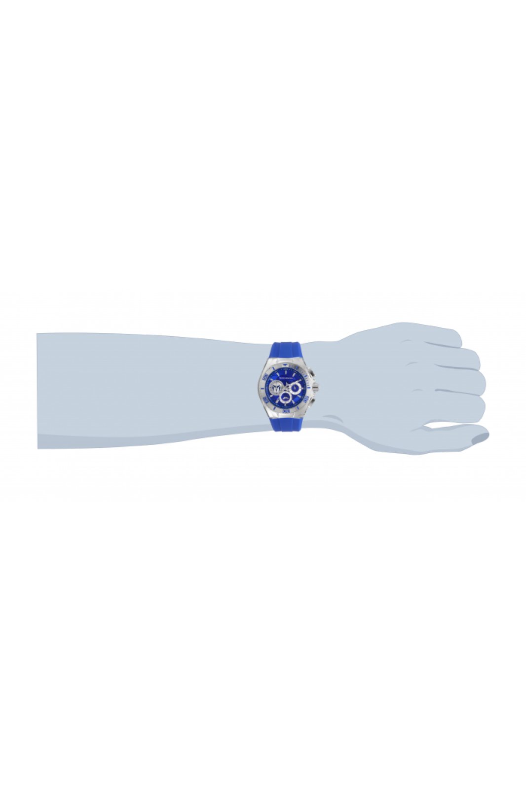 TechnoMarine Cruise TM-118121 Relógio Masculino - Movimento Quartz - Aço Inoxidável com Mostrador Azul - 46 mm