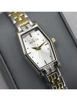 Invicta Angel 48132 Reloj de Mujer - Movimiento de Cuarzo - Acero Inoxidable con Esfera Plateada - 20 mm