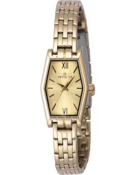 Invicta Angel 48123 Reloj de Mujer - Movimiento de Cuarzo - Acero Inoxidable con Esfera Dorada - 20 mm