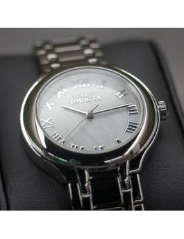 Invicta Wildflower 48230 Relógio Feminino - Movimento de Quartzo - Aço Inoxidável com Mostrador Prateado - 32 mm