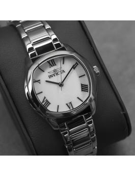 Invicta Wildflower 48234 Damenuhr - Quarzwerk - Edelstahl mit weißem Zifferblatt - 32 mm