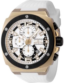 Invicta Racing 48167 Reloj de Hombre - Movimiento de Cuarzo - Acero Inoxidable con Esfera Plateada - 47 mm