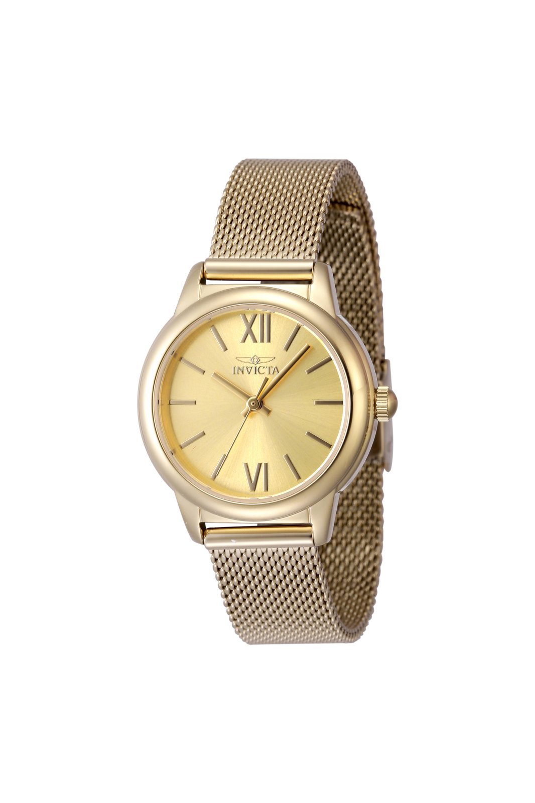 Invicta Angel 48250 Women's Watch - Quartz Movement - Stainless Steel with Gold Dial - 30 mm