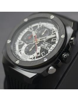 Invicta Racing 48164 Montre Homme - Mouvement Quartz - Acier Inoxydable avec Cadran Noir - 47 mm