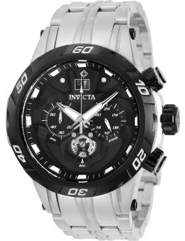Invicta Cruiseline 32146 Herrenuhr - Quarzwerk - Edelstahl mit schwarzem Zifferblatt - 50 mm