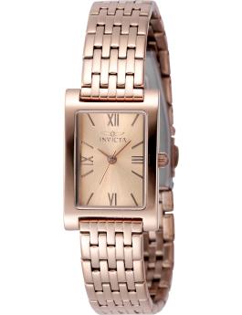 Invicta Angel 48149 Ceas pentru femei - Mecanism Quartz - Oțel inoxidabil cu cadran auriu roz - 19 mm