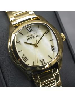 Invicta Wildflower 48235 Orologio da donna - Movimento al quarzo - Acciaio inossidabile con quadrante dorato - 32 mm