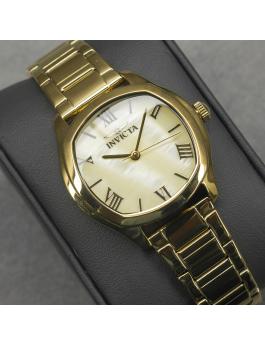 Invicta Wildflower 48235 Orologio da donna - Movimento al quarzo - Acciaio inossidabile con quadrante dorato - 32 mm