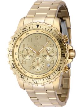 Invicta Specialty 48379 Orologio da Uomo - Movimento al Quarzo - Acciaio Inossidabile con Quadrante Dorato - 45 mm