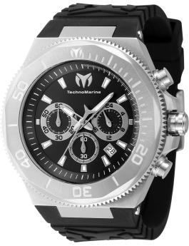 TechnoMarine Manta TM-224012 Men's Watch - Quartz Movement - Stainless Steel with Black Dial - 49 mm