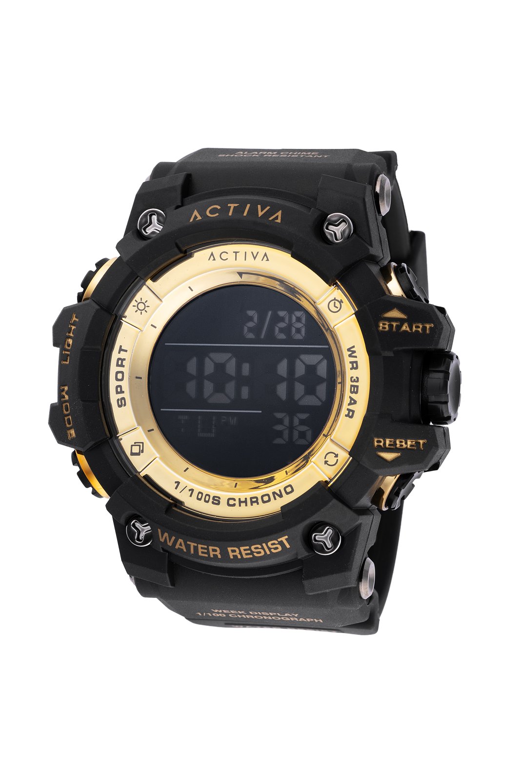 Relógio Masculino Activa Digital ACW8046-003 - Movimento Digital - Plástico com Mostrador Preto - 50 mm