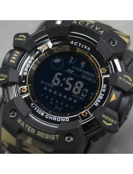 Activa Digital ACW8050MC-001 Montre Homme - Mouvement Quartz - Plastique avec Cadran Noir - 50 mm