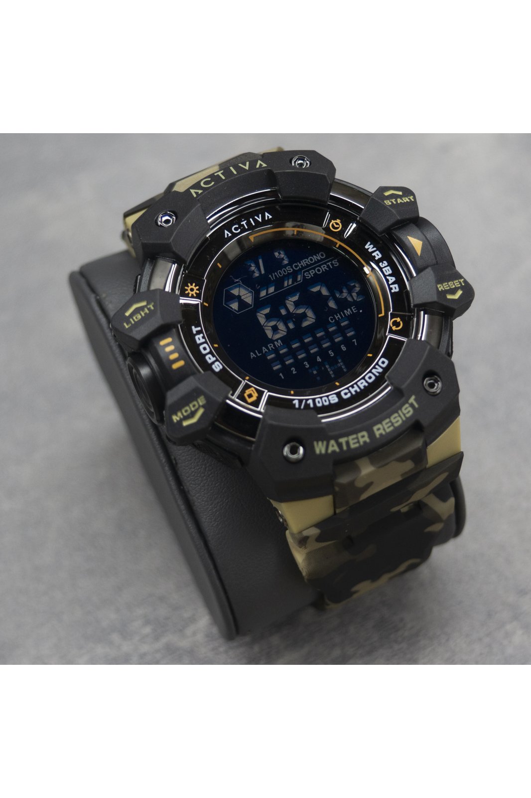Activa Digital ACW8050MC-001 Montre Homme - Mouvement Quartz - Plastique avec Cadran Noir - 50 mm