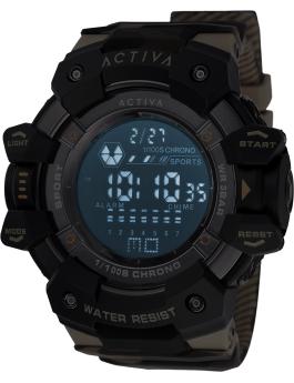 Activa Digital ACW8050MC-001 Montre Homme - Mouvement Quartz - Plastique avec Cadran Noir - 50 mm