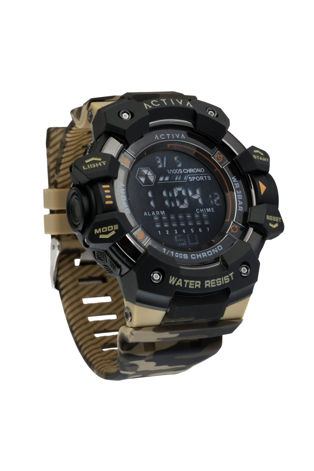 Activa Digital ACW8050MC-001 Montre Homme - Mouvement Quartz - Plastique avec Cadran Noir - 50 mm