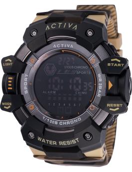 Activa Digital ACW8050MC-001 Montre Homme - Mouvement Quartz - Plastique avec Cadran Noir - 50 mm