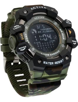 Activa Digital ACW8050MC-004 Relógio Masculino - Movimento Quartz - Plástico com Mostrador Preto - 50 mm