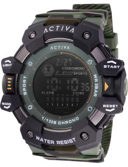 Activa Digital ACW8050MC-004 Relógio Masculino - Movimento Quartz - Plástico com Mostrador Preto - 50 mm