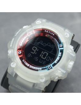 Activa Digital ACW8082-001 Herren Uhr - Quartz Bewegung - Kunststoff mit schwarzem Zifferblatt - 50 mm