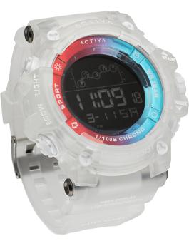 Activa Digital ACW8082-001 Relógio Masculino - Movimento Quartz - Plástico com Mostrador Preto - 50 mm