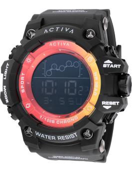 Activa Digital ACW8082-007 Relógio Masculino - Movimento Quartz - Plástico com Mostrador Preto - 50 mm