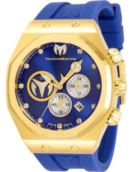 TechnoMarine Reef TM-520003 Reloj de Hombre - Movimiento de Cuarzo - Acero Inoxidable con Esfera Azul - 45 mm