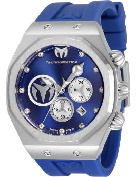TechnoMarine Reef TM-520001 Reloj de Hombre - Movimiento de Cuarzo - Acero Inoxidable con Esfera Azul - 45 mm
