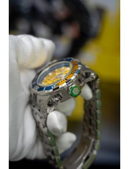 Invicta Pro Diver 47844 Zegarek Męski - Mechanizm Kwarcowy - Stal Nierdzewna z Żółtą Tarcza - 52 mm