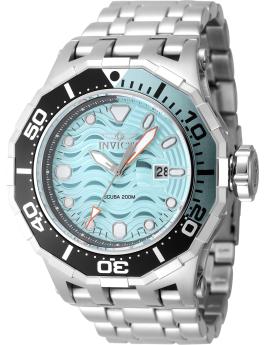 Invicta Pro Diver 47846 Reloj de Hombre - Movimiento de Cuarzo - Acero Inoxidable con Esfera Azul - 52 mm