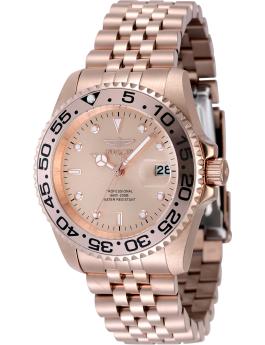 Invicta Pro Diver 48386 Relógio Feminino - Movimento de Quartzo - Aço Inoxidável com Mostrador em Ouro Rosa - 38 mm
