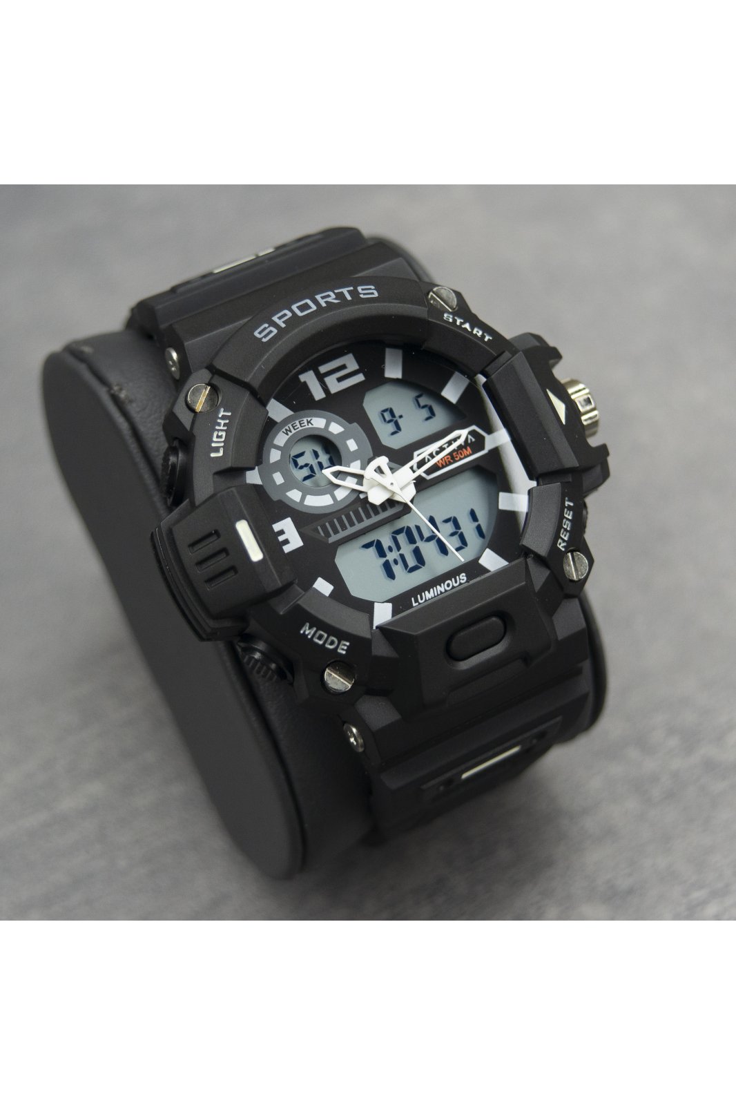 Activa Digital ACW495-001 Reloj de hombre - Movimiento de cuarzo - Plástico con esfera negra - 55 mm