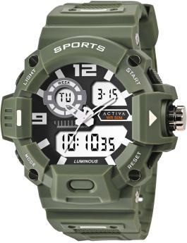 Activa Digital ACW495-003 Reloj de hombre - Movimiento de cuarzo - Plástico con esfera negra - 55 mm