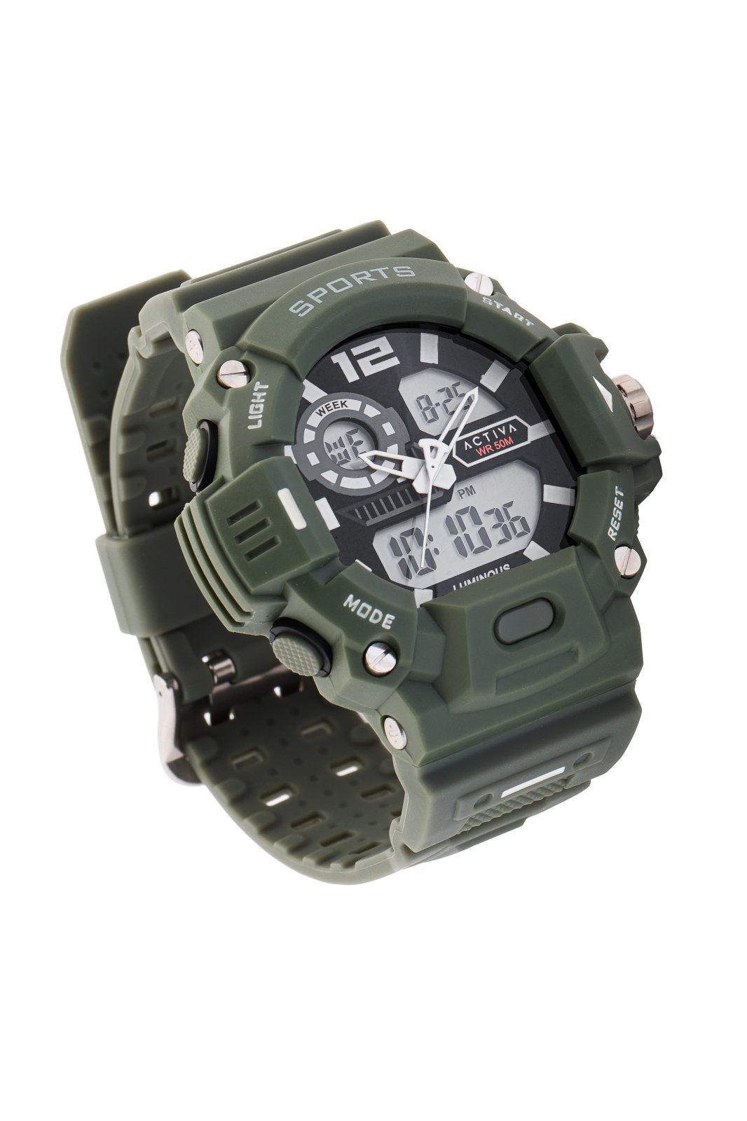 Activa Digital ACW495-003 Reloj de hombre - Movimiento de cuarzo - Plástico con esfera negra - 55 mm