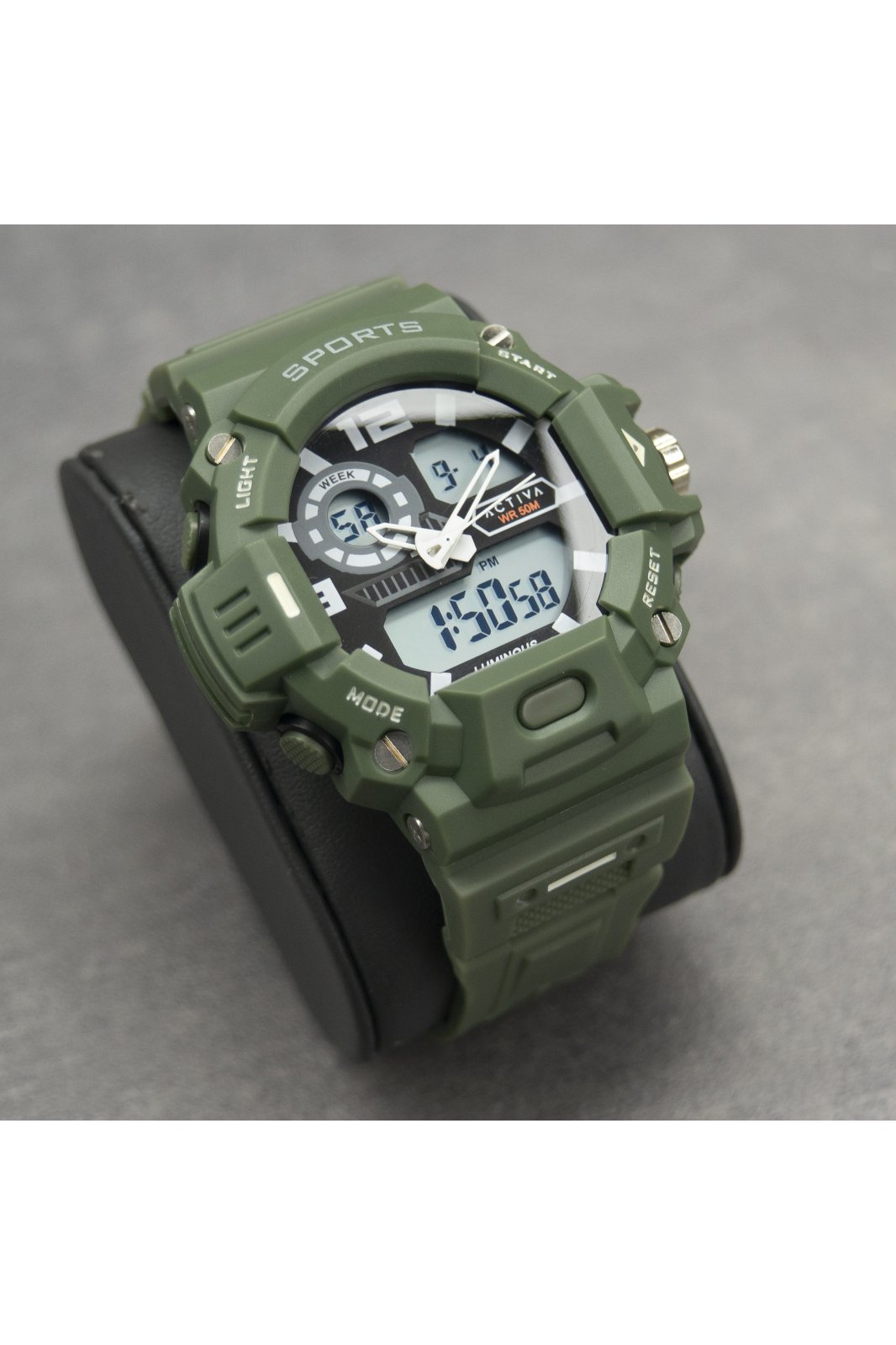 Activa Digital ACW495-003 Reloj de hombre - Movimiento de cuarzo - Plástico con esfera negra - 55 mm