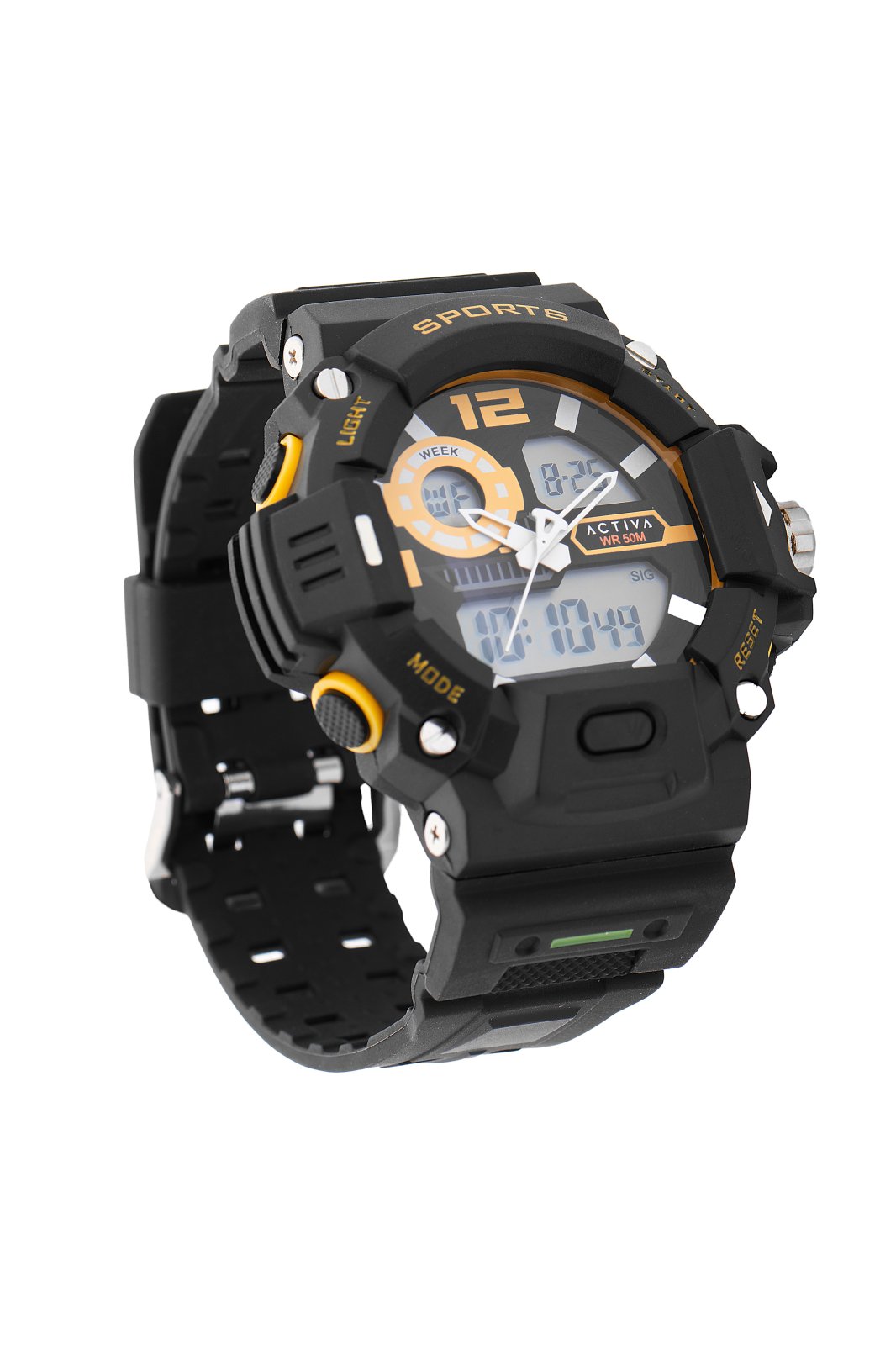 Activa Digital ACW495-004 Reloj de hombre - Movimiento de cuarzo - Plástico con esfera negra - 55 mm