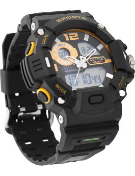 Activa Digital ACW495-004 Reloj de hombre - Movimiento de cuarzo - Plástico con esfera negra - 55 mm