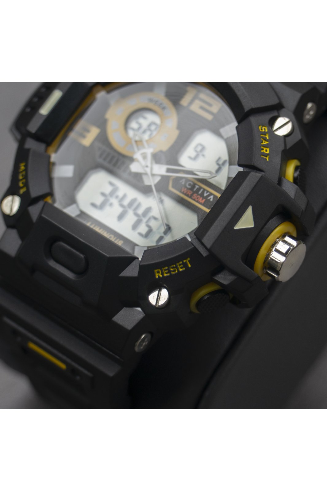 Activa Digital ACW495-004 Reloj de hombre - Movimiento de cuarzo - Plástico con esfera negra - 55 mm