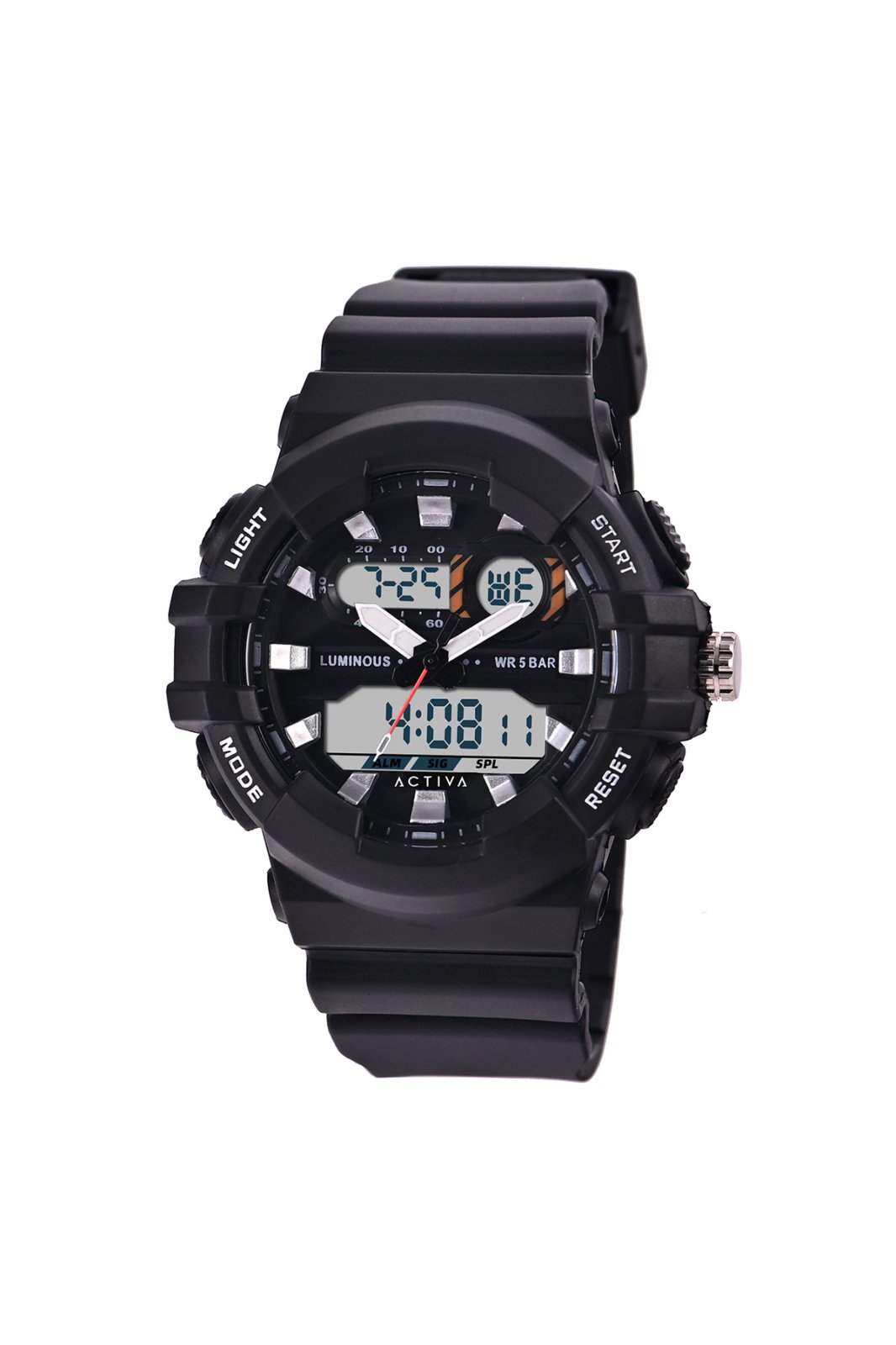 Activa Digital ACW496-001 Reloj de hombre - Movimiento de cuarzo - Plástico con esfera negra - 50 mm