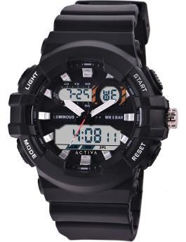 Activa Digital ACW496-001 Reloj de hombre - Movimiento de cuarzo - Plástico con esfera negra - 50 mm