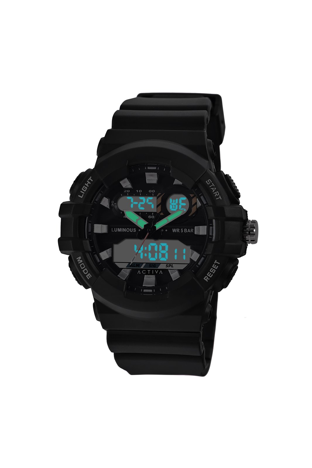 Activa Digital ACW496-001 Reloj de hombre - Movimiento de cuarzo - Plástico con esfera negra - 50 mm