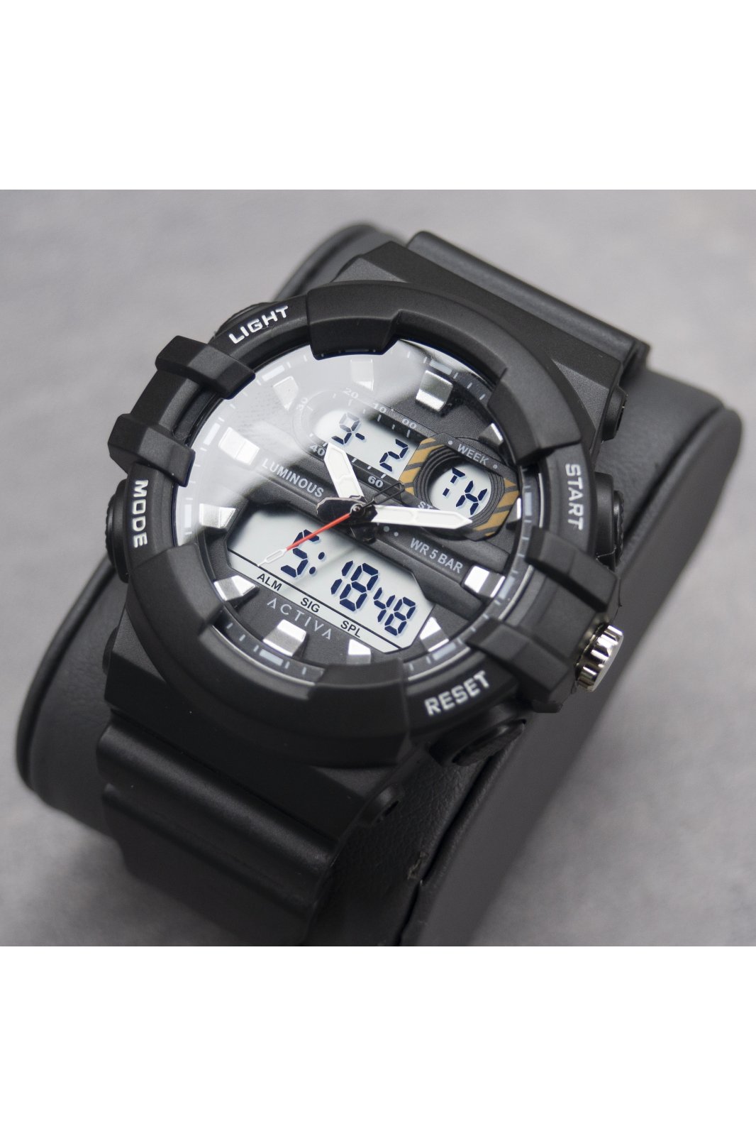 Activa Digital ACW496-001 Reloj de hombre - Movimiento de cuarzo - Plástico con esfera negra - 50 mm