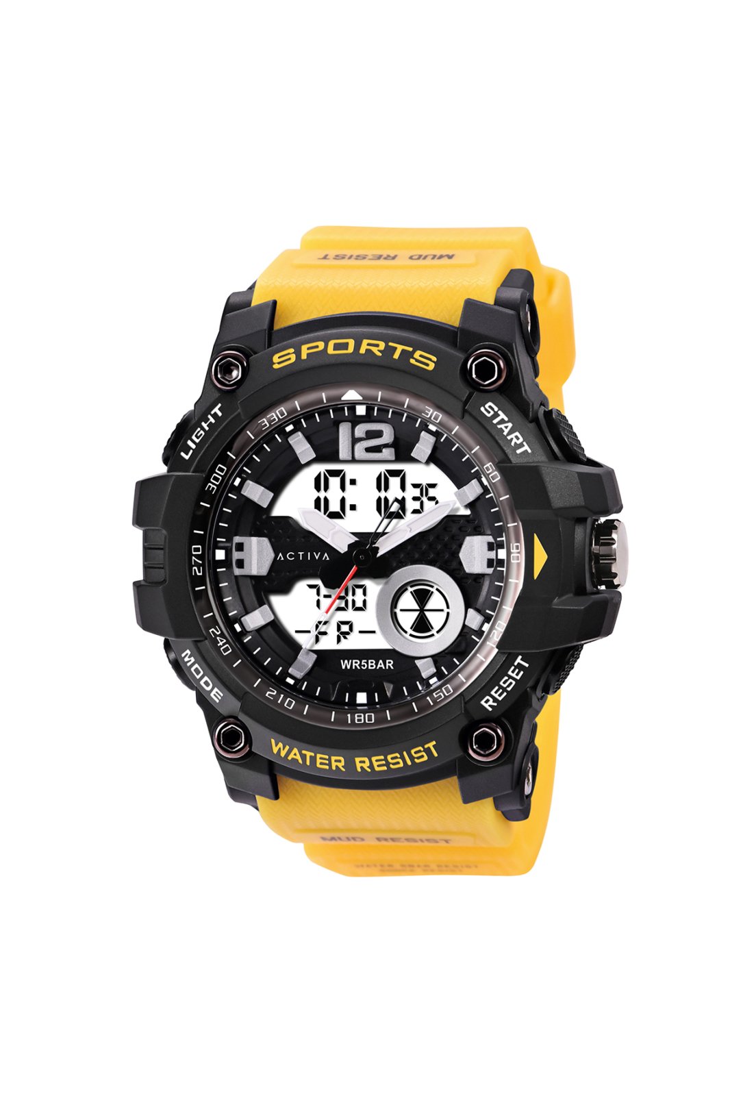Activa Digital ACW497-006 Muški Sat - Kvarcni Mehanizam - Plastika s Crnim Cifernikom - 54 mm