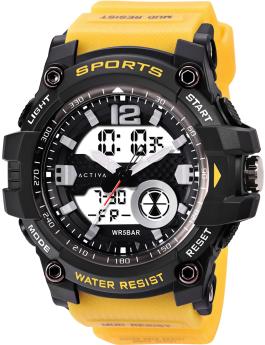 Activa Digital ACW497-006 Muški Sat - Kvarcni Mehanizam - Plastika s Crnim Cifernikom - 54 mm