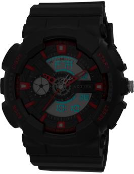 Activa Digital ACW498-001 Herrenuhr - Quarzwerk - Kunststoff mit schwarzem Zifferblatt - 50 mm
