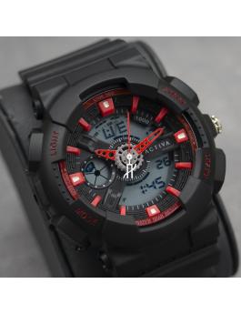Activa Digital ACW498-001 Herrenuhr - Quarzwerk - Kunststoff mit schwarzem Zifferblatt - 50 mm
