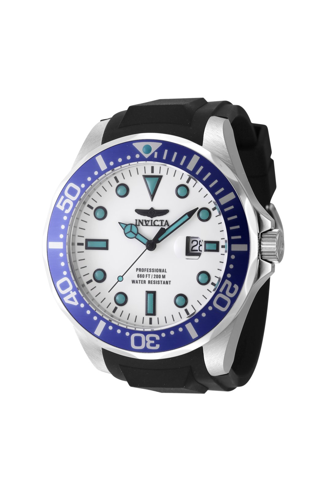 Orologio Invicta Pro Diver 23424 - Uomo, Quarzo, Acciaio E Silicone Bianco - 50mm, 10 ATM