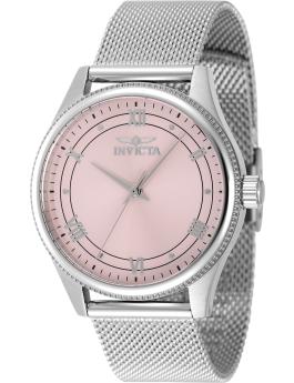 Invicta Celestial 48489 Reloj de Mujer - Movimiento de Cuarzo - Acero Inoxidable con Esfera Rosa - 36 mm