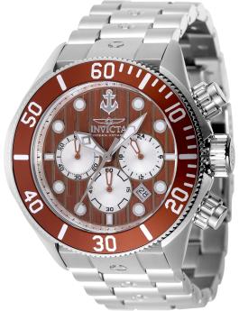 Invicta Ocean Voyage 47831 Orologio da Uomo - Movimento al Quarzo - Acciaio Inossidabile con Quadrante Marrone - 51 mm